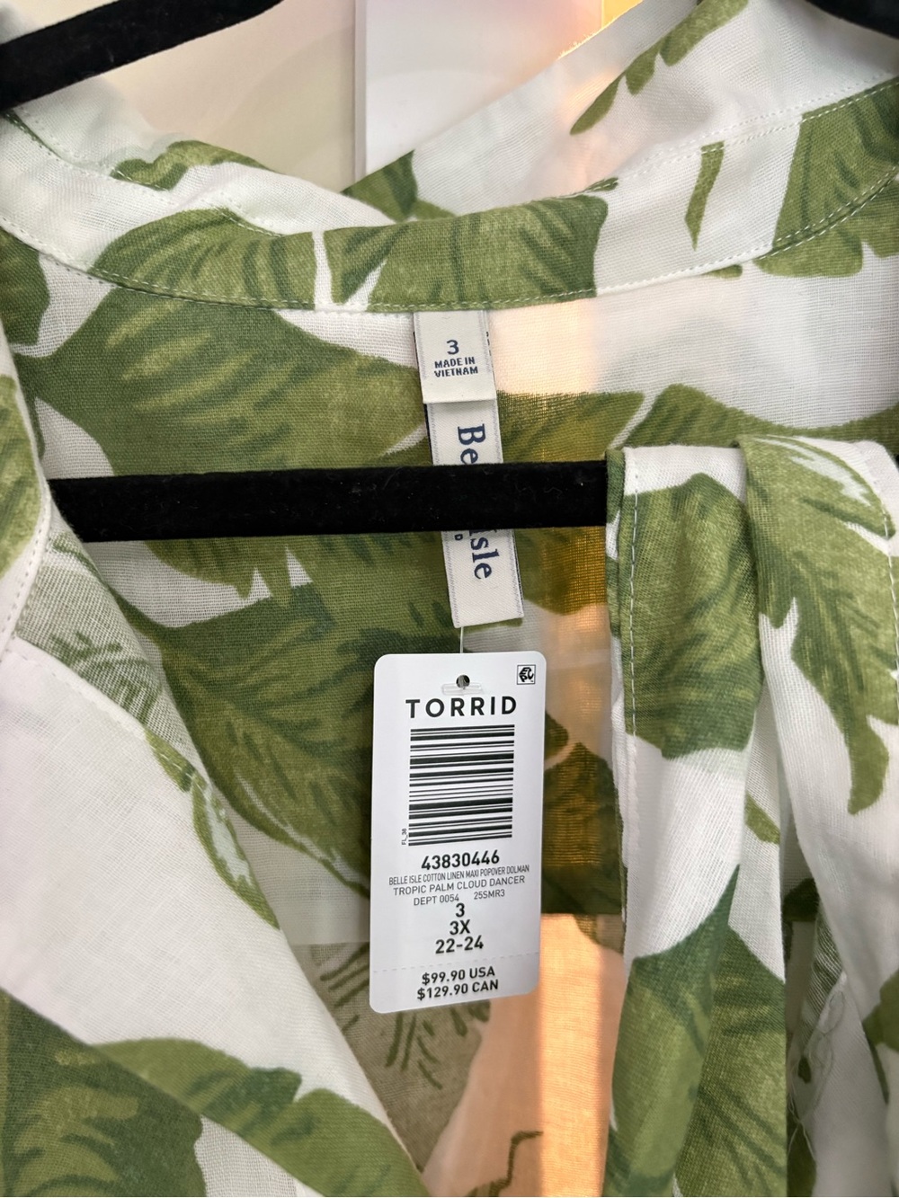 NEW! Torrid x Belle Isle tropical popover dolman midi dress - Picture 3 of 6